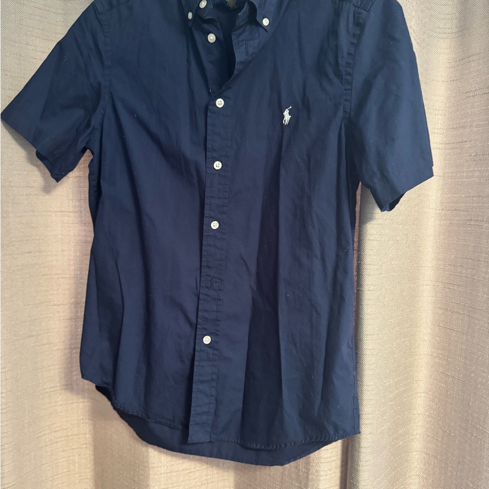 Ralph Lauren Navy Blue Polo Shirt - 100% Cotton
